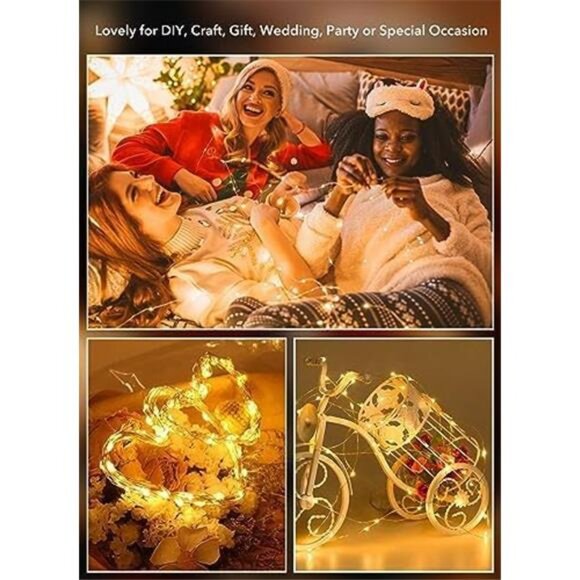 12-Pack LED Fairy String Lights - 7ft, 20 LEDs, Battery Operated - Picture 3 of 7